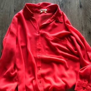 Long sleeve sheer top